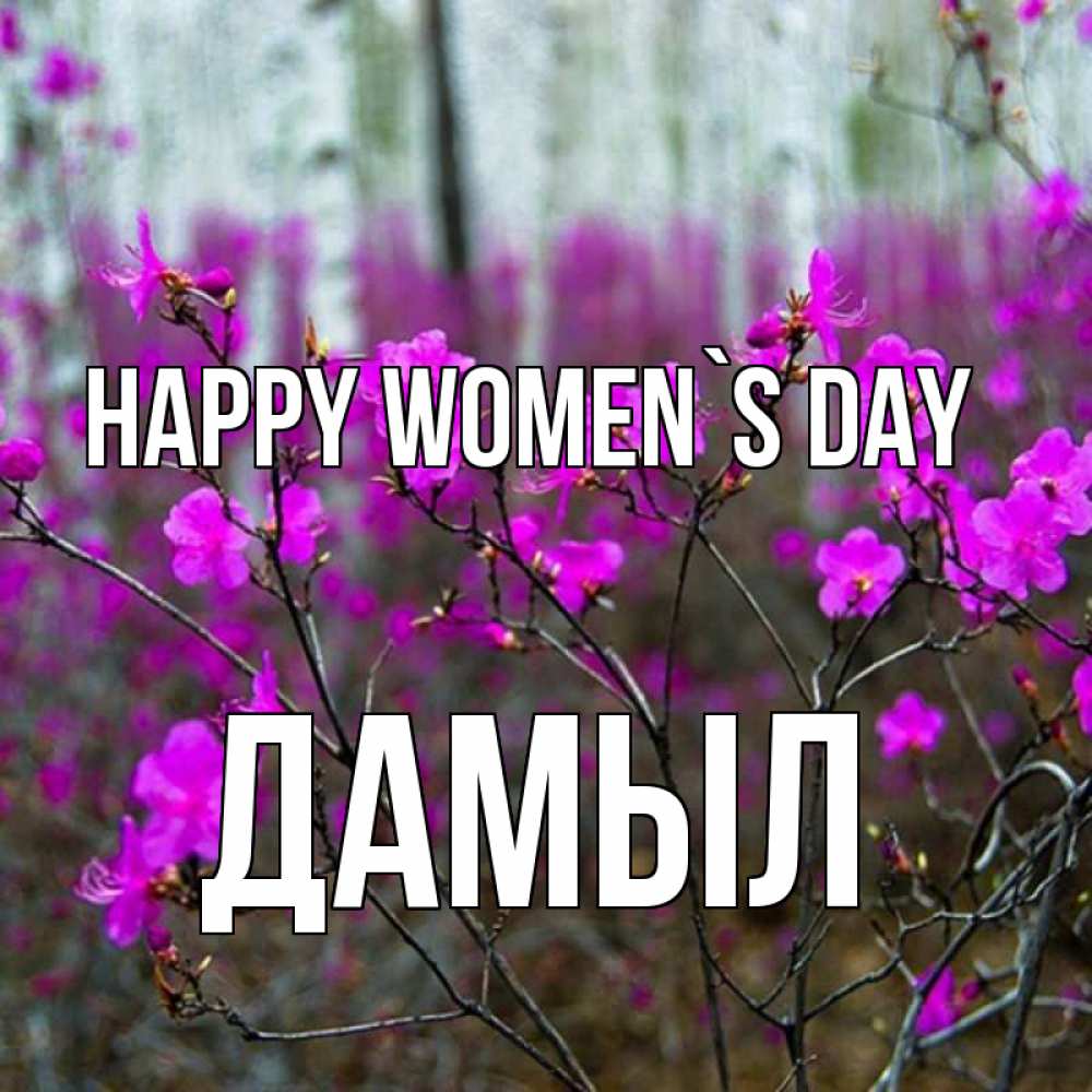 Greetings card с именем, Дамыл happy women`s day дикие цветы Greetings with text for free download 